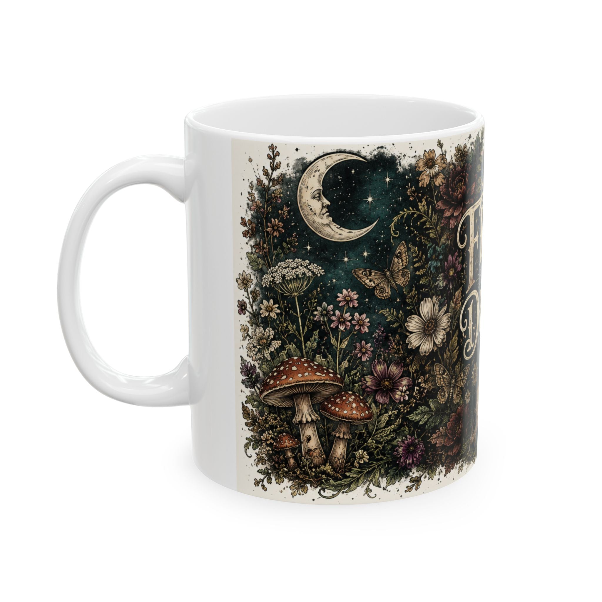Feral by Design Floral Skull Ceramic Mug (11oz & 15oz)